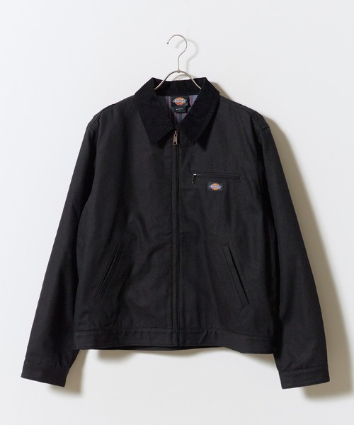 Dickies 黒 XXL ダック地 ブルゾン カバーオール ワークジャケット Dickies（ディッキーズ） ブルゾン アウター DUCK FORT WORTH JACKET