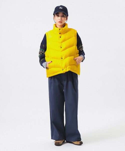 シェラデザイン×ビームスボーイ*別注 ショートダウン　コート イエロー　M SIERRA DESIGNS（シエラデザインズ） ダウンコート ダウンジャケット