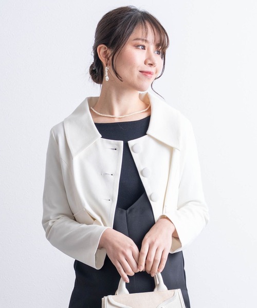 美品23区大きいサイズ48ツィードジャケットセレモニースーツゆったりウールシルク SweetMommy（スウィートマミー） セレモニースーツ スーツ 三つボタン