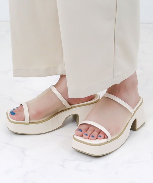 ★大特価★サイズ：L 【PINK】シルバー サンダル♡ 女性用ストラップサンダル,厚底靴,ビーチスリッパ,ピンク,ハイ