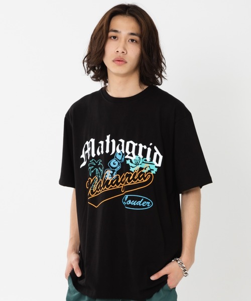 tシャツ 「mahagrid/マハグリッド」OVERLAP TEE/オーバーラップ 半袖 カットソー レディース メンズ