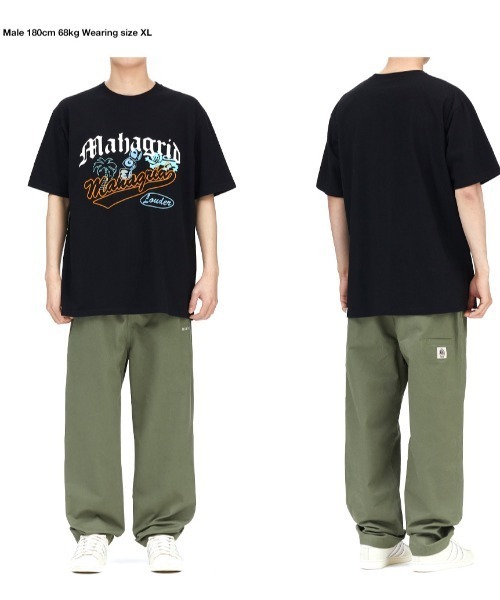tシャツ 「mahagrid/マハグリッド」OVERLAP TEE/オーバーラップ 半袖 カットソー レディース メンズ mahagrid/マハグリッド』OVERLAP TEE/オーバーラップ 半袖