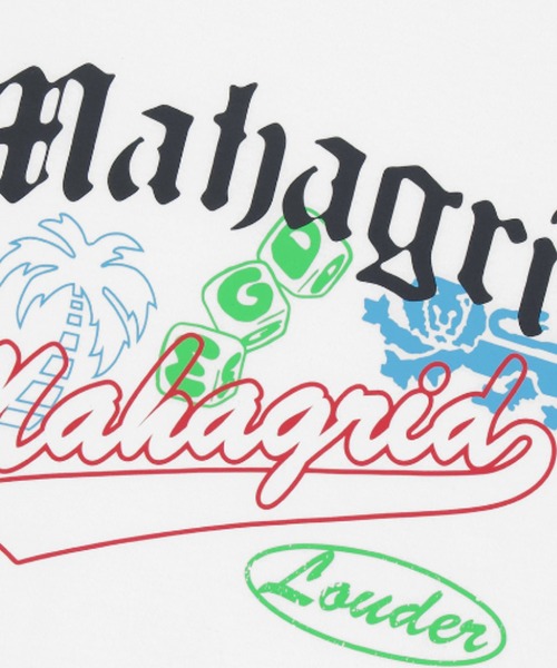 tシャツ 「mahagrid/マハグリッド」OVERLAP TEE/オーバーラップ 半袖 カットソー レディース メンズ MAHAGRID tシャツ 「mahagrid/マハグリッド」OVERLAP TEE