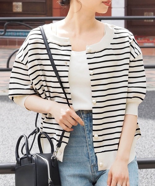 tシャツ 「ZOZO限定」ネックパールダブルスリーブトップス レディース tシャツ パールモチーフペプラムトップス レディース : ZOZOTOWN