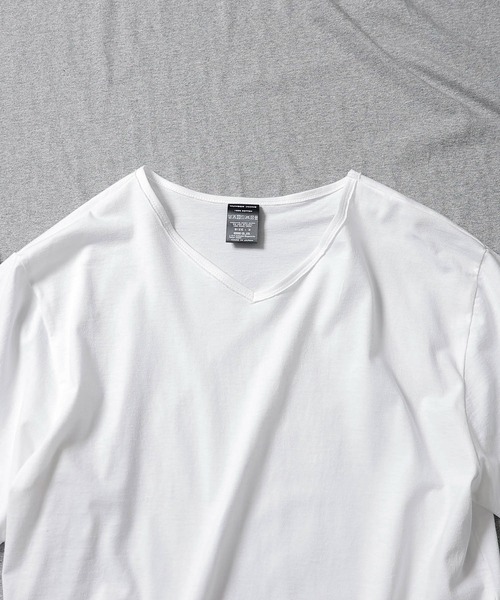 NUMBER (N)INE アイボリー Vネック長袖カットソー サイズ3 NUMBER (N)INE（ナンバーナイン） tシャツ HIGH GAUGE COTTON V-NECK T