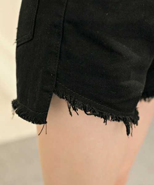 Riff（リフ） ジーンズ デニム デニムパンツ フリンジショートパンツ
