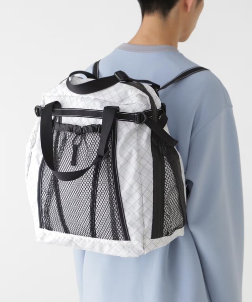 トートバッグ and wander/アンドワンダー　ECOPAK 30L 3way tote bag メンズ