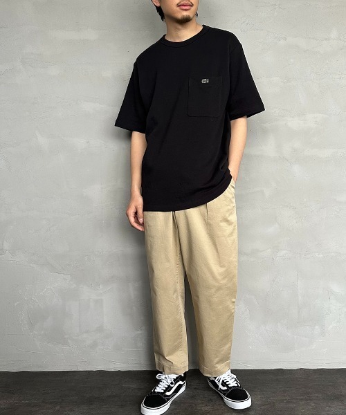 tシャツ 「LACOSTE/ラコステ」 ワンポイントロゴ 鹿の子ポケットTシャツ レディース メンズ LACOSTE [ラコステ] ワンポイントロゴ 鹿の子ポケットTシャツ