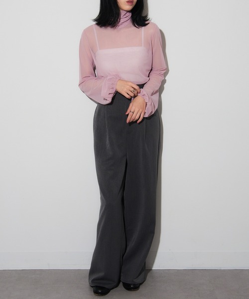 tシャツ 「SIMONE WILD」MESH BLOUSE JANE メッシュハイネック シアートップス レディース tシャツ 「SIMONE WILD」MESH BLOUSE JANE メッシュハイネック