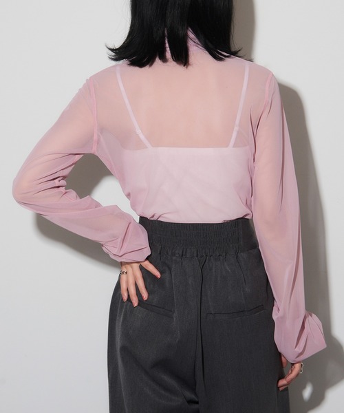 tシャツ 「SIMONE WILD」MESH BLOUSE JANE メッシュハイネック シアートップス レディース tシャツ 「SIMONE WILD」MESH BLOUSE JANE メッシュハイネック