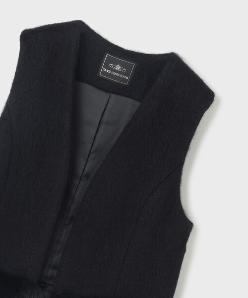 YOU グレースコンチネンタル　レザージャケット　モコモコベスト フェイクフォックスファ－ベスト / GRACE CONTINENTAL | GRACE