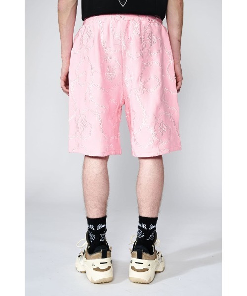 絶対的な信頼 SUPPLIER パンツ CROSS CHAIN EMBROIDERY SHORTS BLACK パンツ