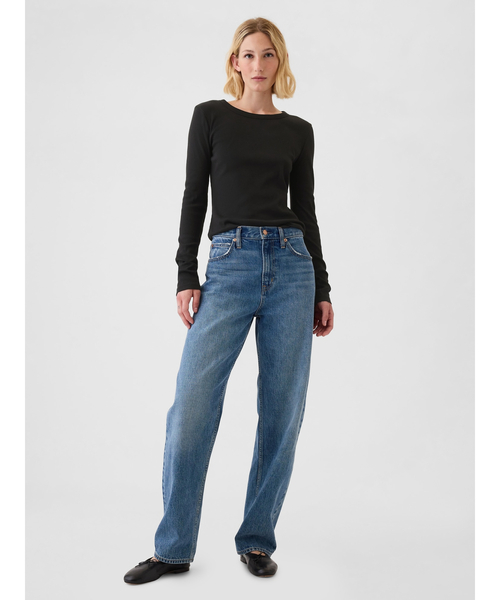 tシャツ 長袖リブ GAPロゴTシャツ レディース | GAP | 11