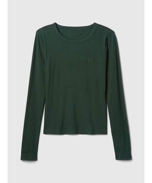 tシャツ 長袖リブ GAPロゴTシャツ レディース | GAP | 14