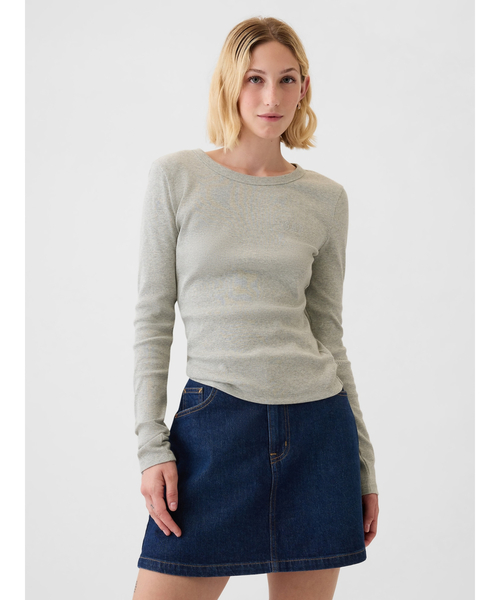 tシャツ 長袖リブ GAPロゴTシャツ レディース | GAP | 05