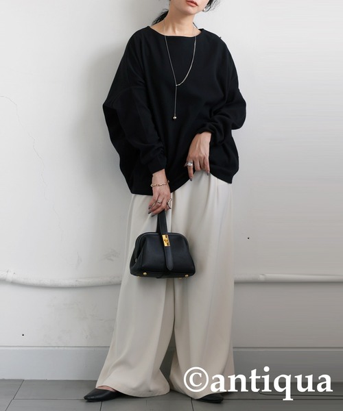antiqua tシャツ シュッと美長袖トップス レディース : ZOZOTOWN