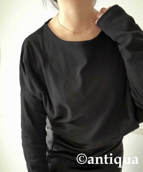 antiqua（アンティカ） tシャツ シュッと美長袖トップス レディース