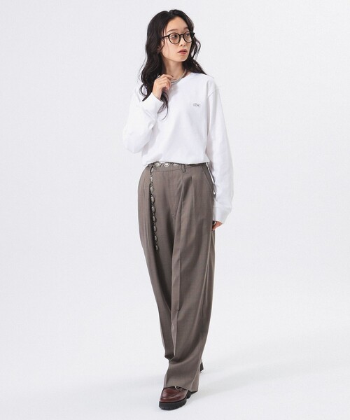 tシャツ ベーシックロングＴ レディース Tシャツ Vネック カットソー レディース 長袖 無地 ダブル