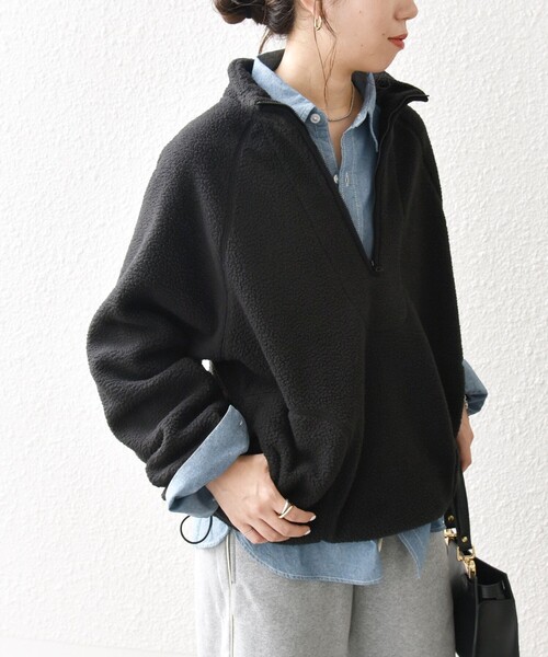 新品　 jeans ボア　ハーフジップ　トップス 27782_002.jpg