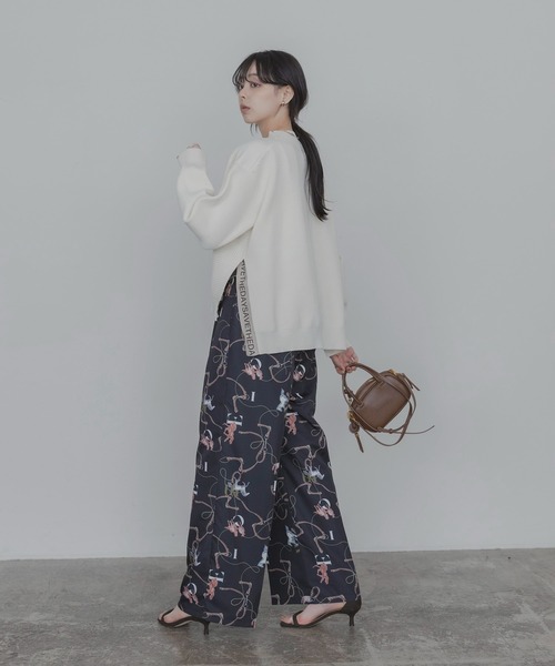 Eimee Law（エイミーロウ） ニット セーター ワッフル編みサイドロゴ