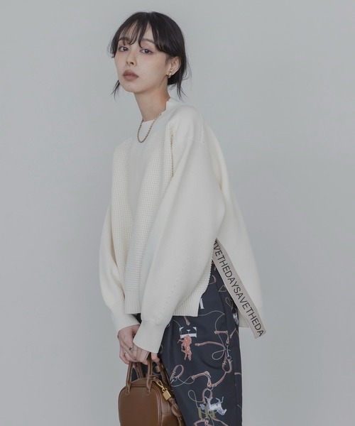 Eimee Law（エイミーロウ） ニット セーター 厚手 ワッフル編みサイド