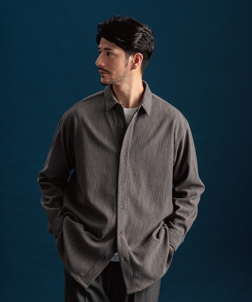 NORMANBROS 別注 スラッシュポケット 楊柳 シャツ 半袖