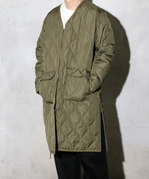 TAION（タイオン） ダウンジャケット ダウン MILITARY V NECK ZIP DOWN