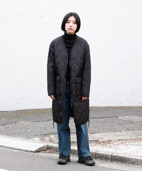 TAION（タイオン） ダウンジャケット ダウン MILITARY V NECK ZIP DOWN