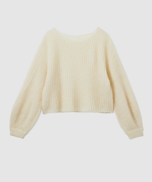 ROPE'（ロペ） ニット セーター モヘアシルク片畔ボートネックプル