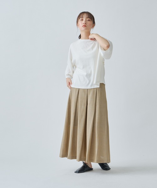 楽淘 WHYTO（ホワイト） パンツ 「WHYTO. / ホワイト」 PLEATS WIDE TROUSER