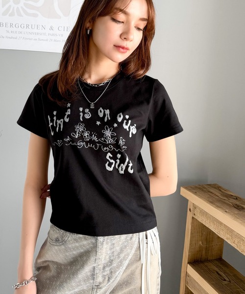 mily bilet tシャツ 半袖 「mily bilet」大人の上品グラフティ。ハンド