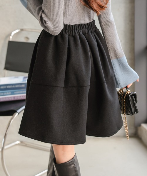 イチアンティークス　ウール　キュロットスカート スカート 「 低身長向けサイズ 」 フェイクウールキュロット