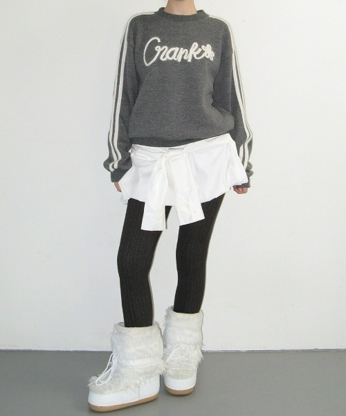 CRANK ニット CRANK（JACKALL） ニット セーター 「CRANK」ANGORA LINE FLOWER