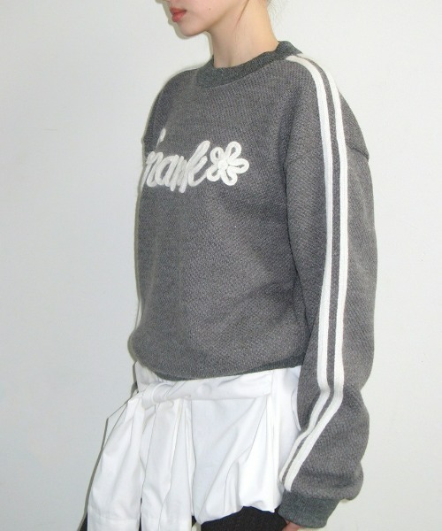 CRANK ニット CRANK（JACKALL） ニット セーター 「CRANK」ANGORA LINE FLOWER