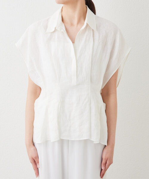 GALLARDAGALANTE◆半袖シャツ/FREE/コットン/ホワイト/GGZ1041604A0009 GALLARDAGALANTE 「GALLARDAGALANTE」 半袖ブラウス FREE