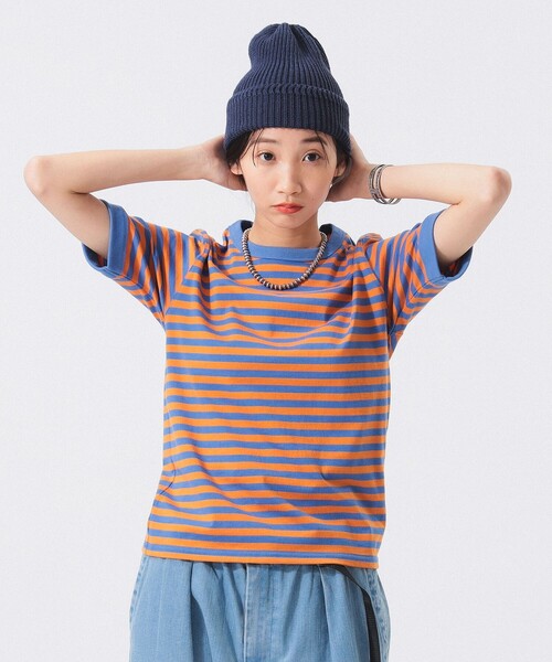BEAMS BOY tシャツ ボーダー バインダー ショートスリーブ T
