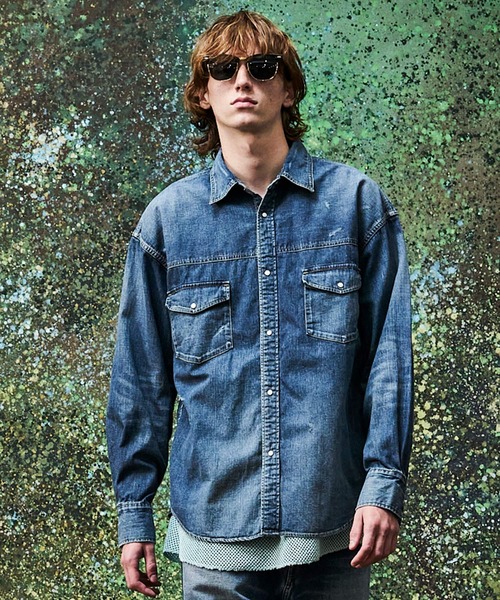 シャツ DENIM SHIRT / VINTAGE WASHED メンズ