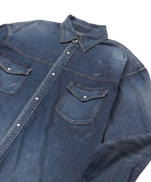 シャツ DENIM SHIRT / VINTAGE WASHED メンズ