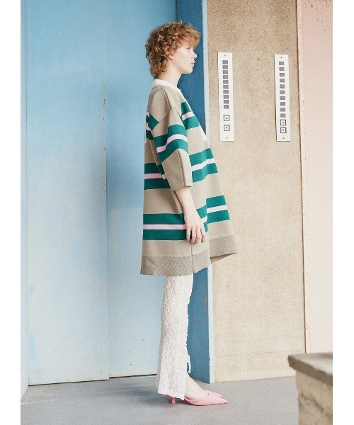 COEL バックロゴラガーニットミニワンピース COEL（コエル