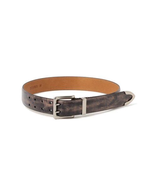 BEAMS（ビームス） ベルト Wフック レザーベルト メンズ レディース