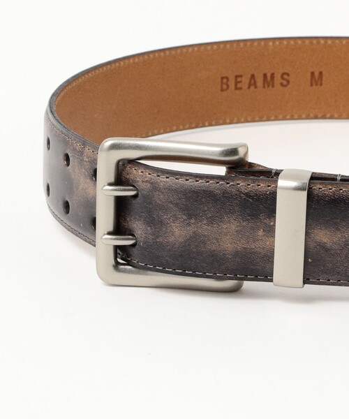 BEAMS（ビームス） ベルト Wフック レザーベルト メンズ レディース