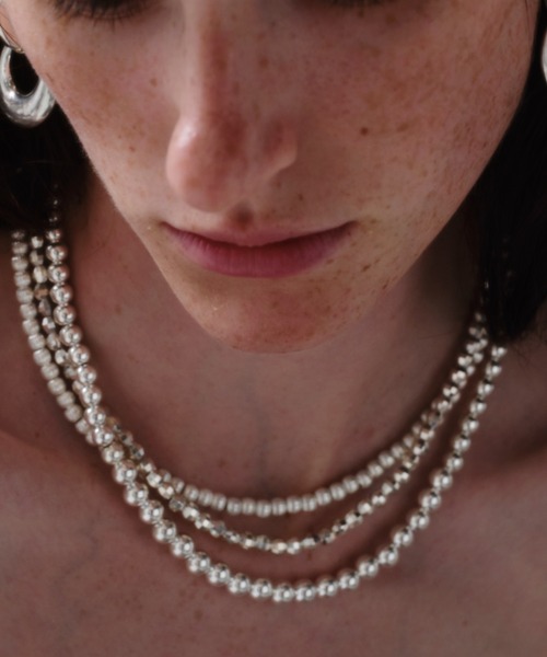 ネックレス 「quip queint」bowling tribe cutting necklace/ボウリング トライブ カッティング ネックレス レの画像