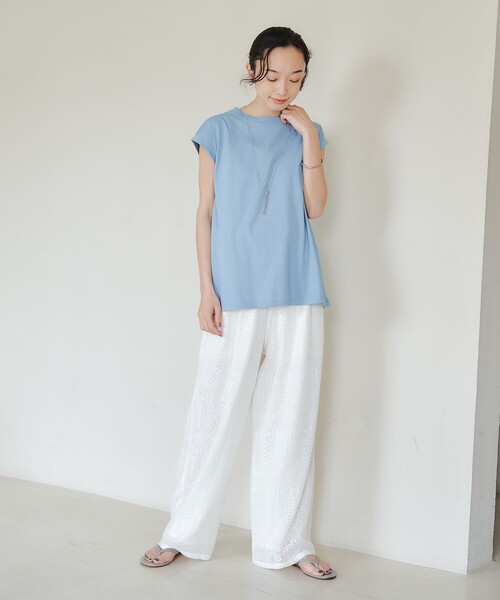 Chic ladies イージーパンツ　ワイドパンツ CHIC STYLE 「CHIC STYLE」 イージーパンツ L ブルー レディース