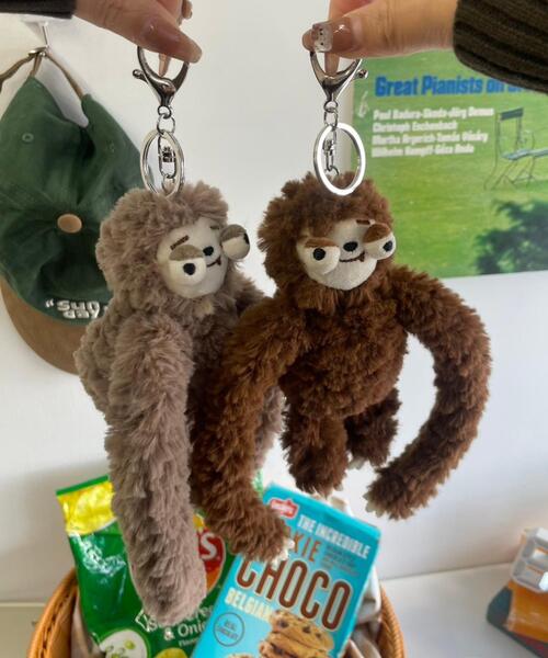 WEGO（ウィゴー） キーホルダー WEGO/でかおめめなまけものぬいぐるみ