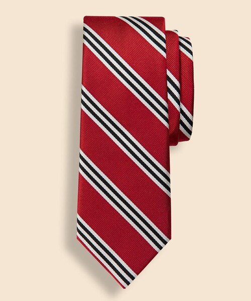 BROOKS BROTHERS ネクタイ シルク BB#1ストライプ レップタイ