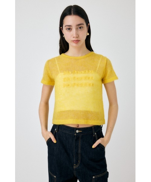 ニット セーター PU OPENWORK ニットトップス レディース