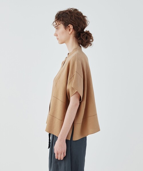 GALERIE VIE フレンチリネン スタンドカラーシャツ フレンチリネン スタンドカラーシャツ | GALERIE VIE (Women