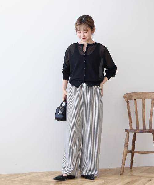 AMERICAN HOLIC カーディガン シアークルーネックニット