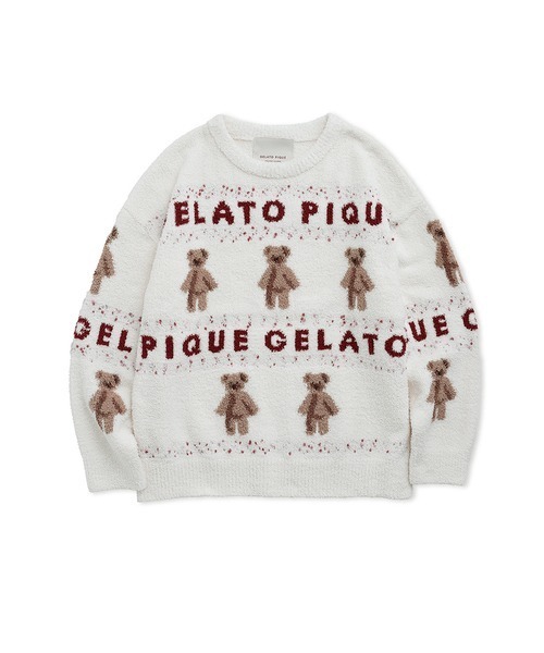 長袖ニット ホワイト gelato pique 「gelato pique」 長袖ニット ONE SIZE ホワイト