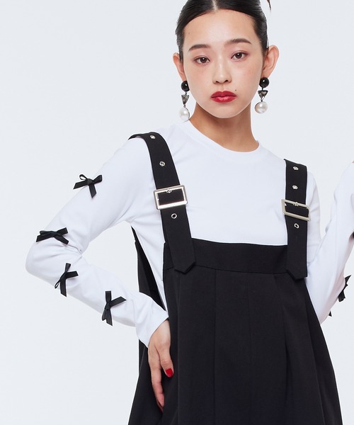 tシャツ 「Narcissus」リボンロングＴ レディース